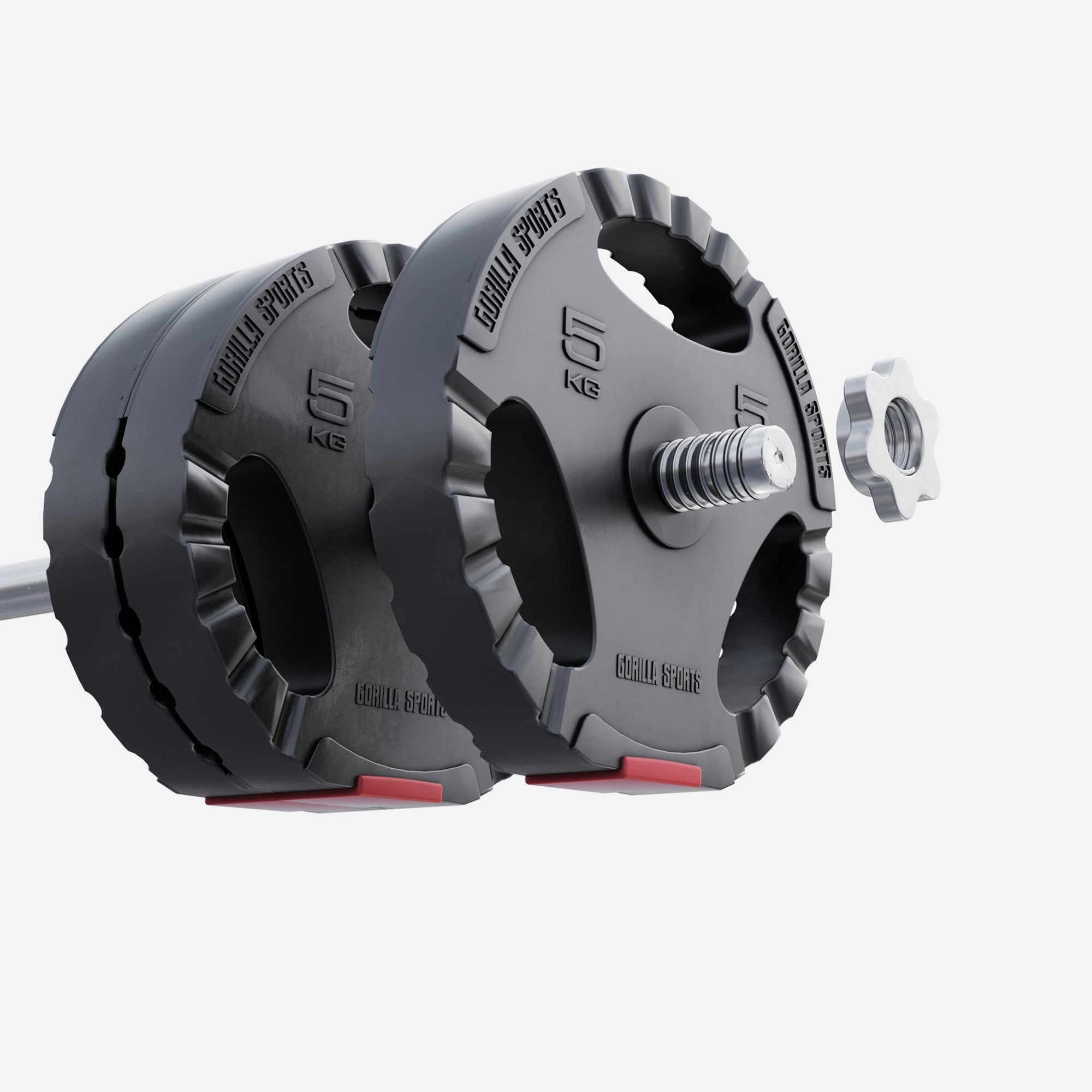 Levypainot 6x5kg, 30mm Vinyylipainot Otekahvoilla, Musta