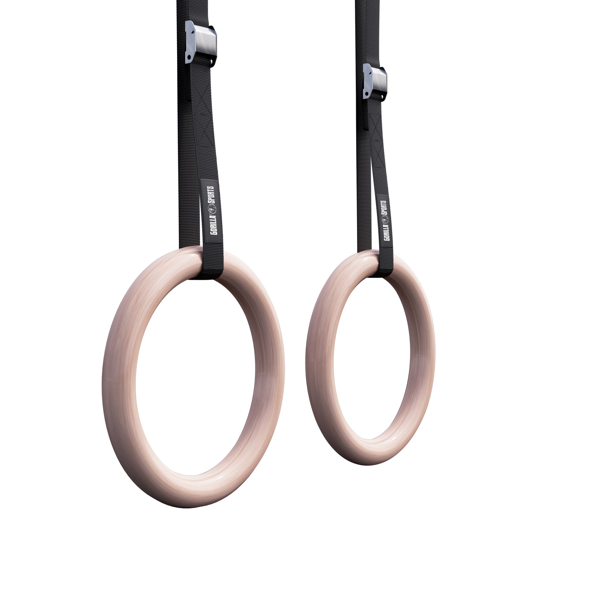 Puiset Voimistelurenkaat Ø 23cm, 450cm, Max. 200kg Puu/Nailon