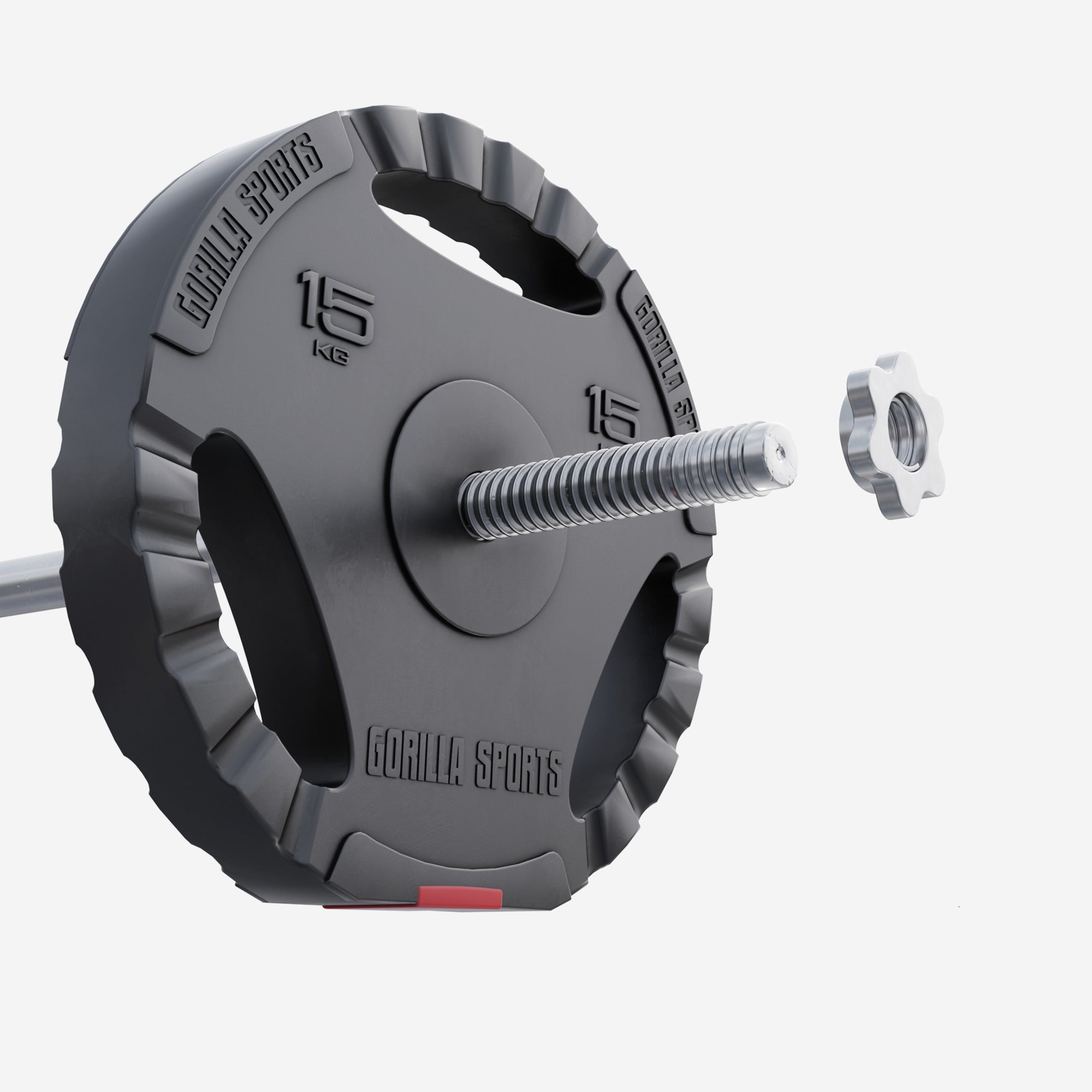 Levypainot 2x15kg, 30mm Vinyylipainot Otekahvoilla, Musta