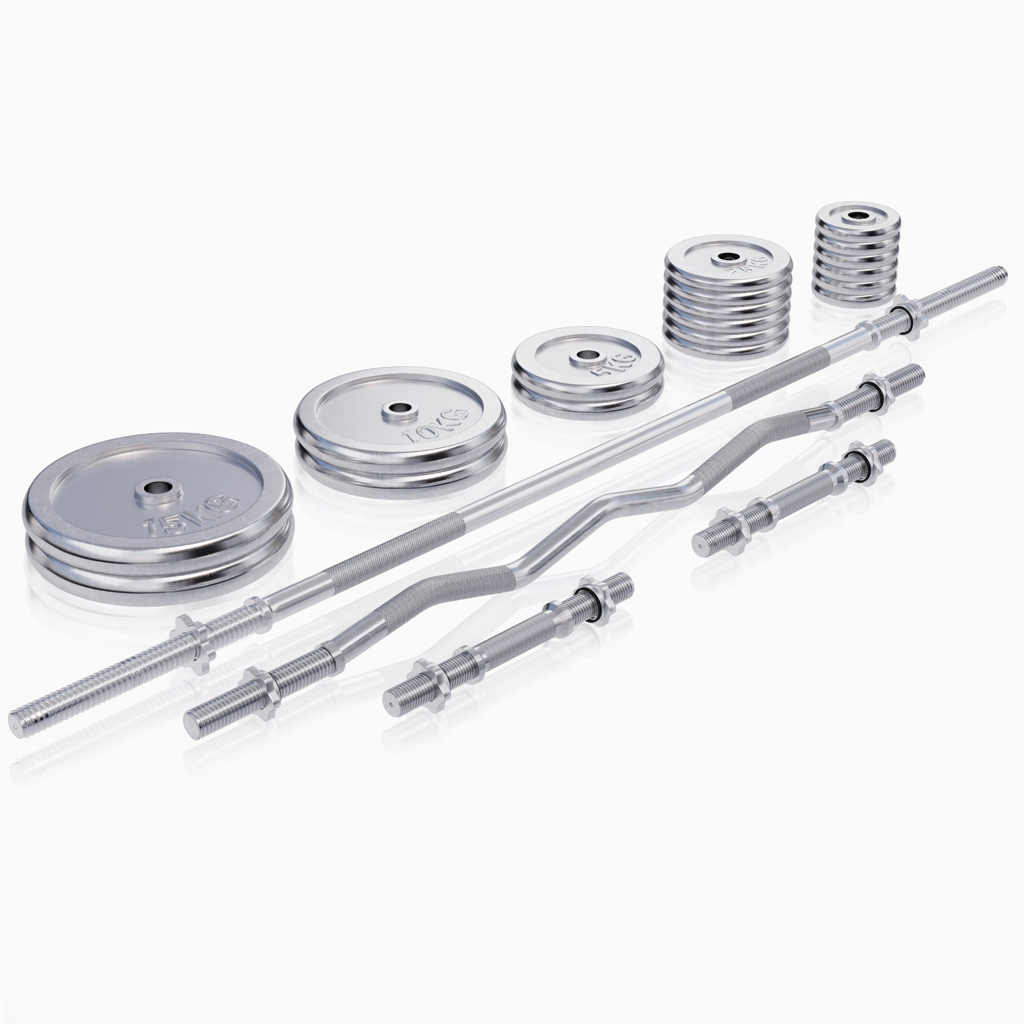 Monipuolinen Painonnostopenkki + Krominen Ø 30mm Levytankosarja 108kg