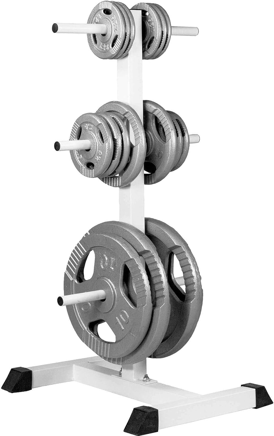 Levypainoteline, Pystymallinen, Ø 30mm, 200kg, Valkoinen