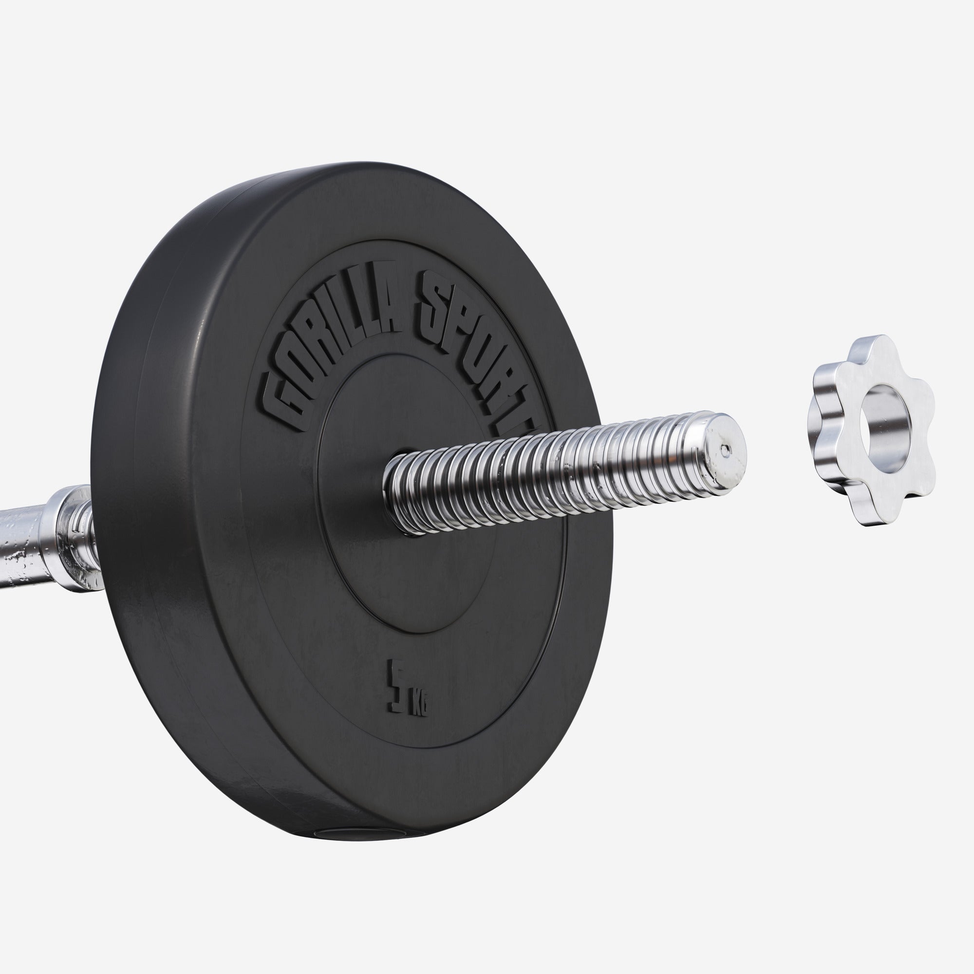 Levypaino 5kg, 30mm Vinyylipaino, Musta