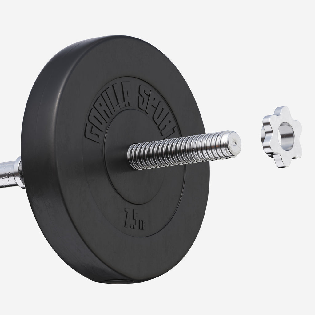 Levypaino 7,5kg, 30mm Vinyylipaino, Musta