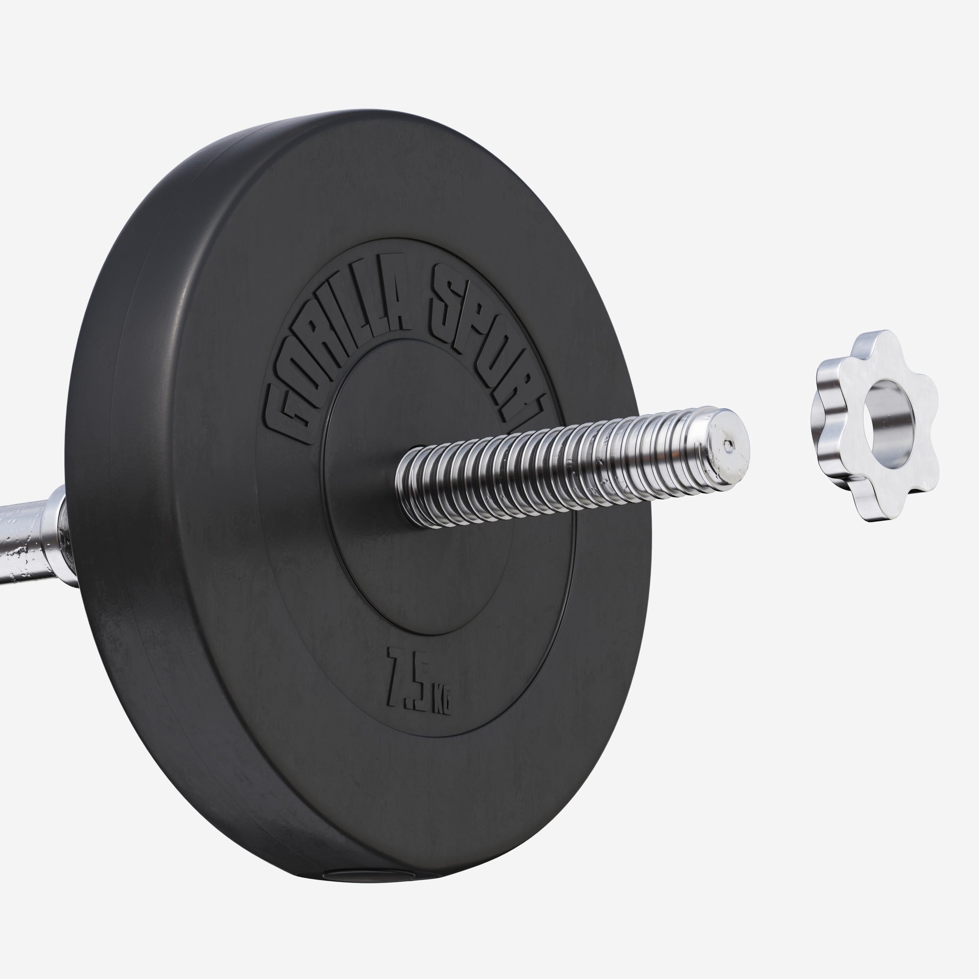 Levypaino 7,5kg, 30mm Vinyylipaino, Musta