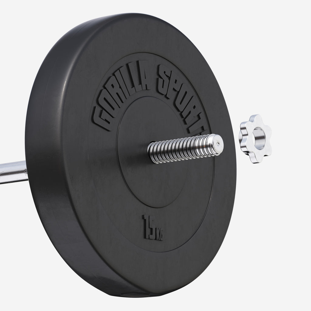 Levypaino 15kg, 30mm Vinyylipaino, Musta