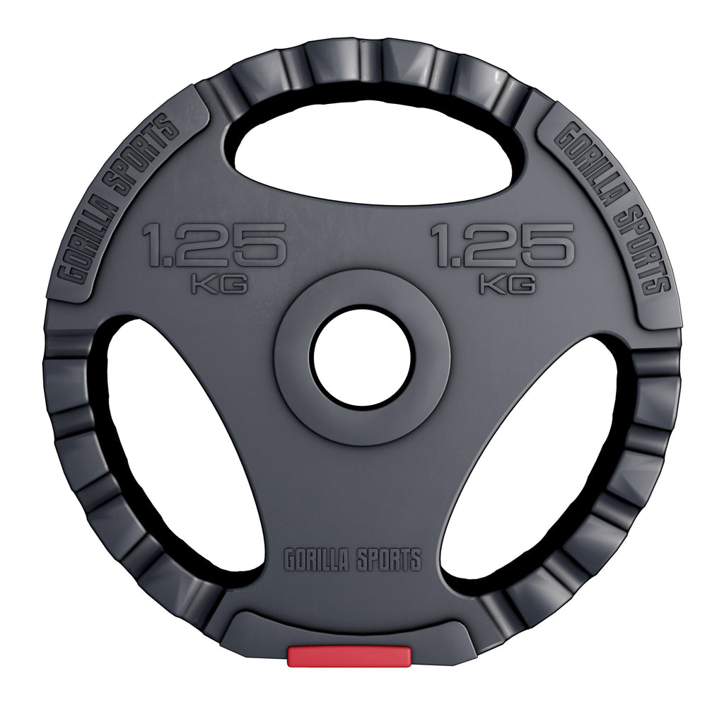 Levypaino 1,25kg, 30mm Vinyylipaino Otekahvoilla, Musta