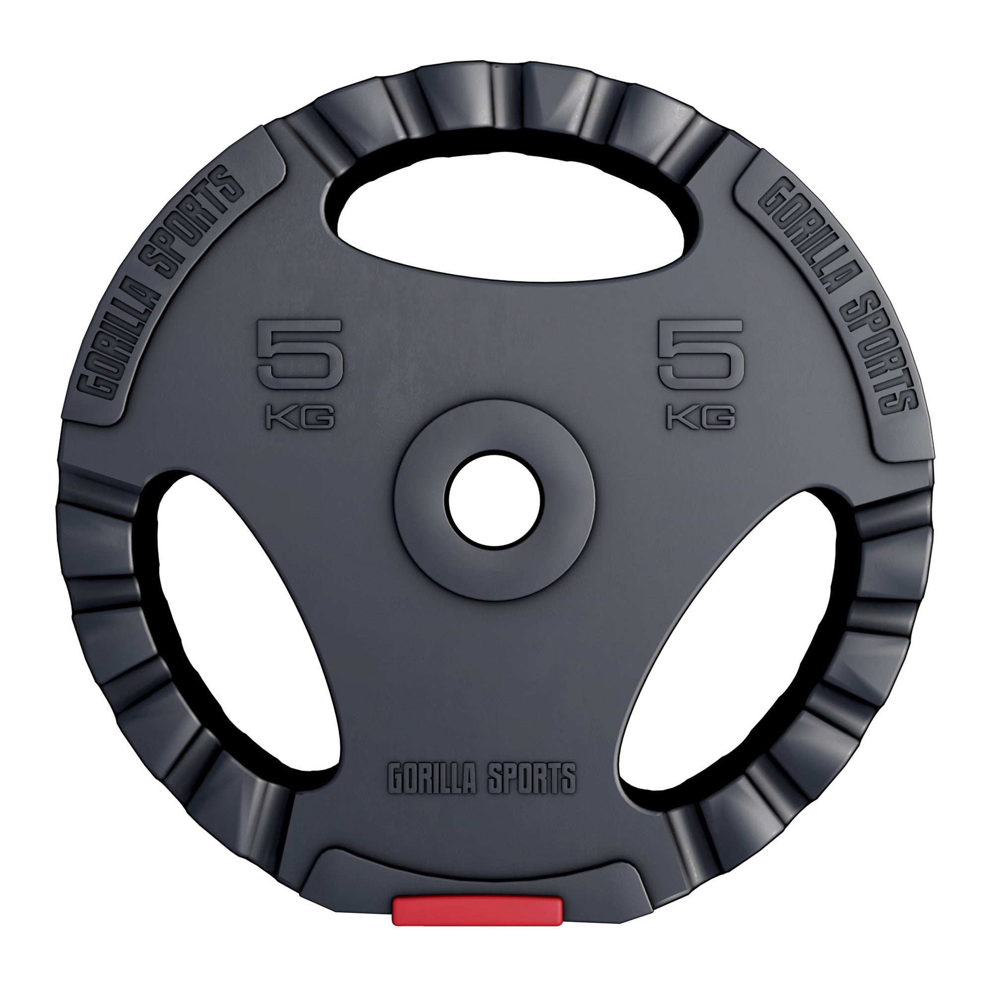 Levypaino 5kg, 30mm Vinyylipaino Otekahvoilla, Musta