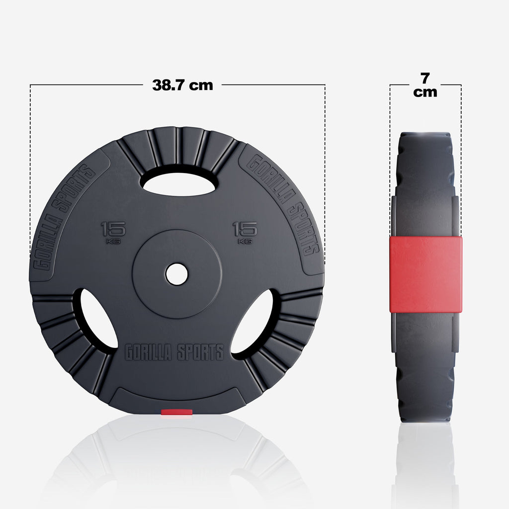 OUTLET - Tri Grip vinyylilevypaino 15 kg 30 mm