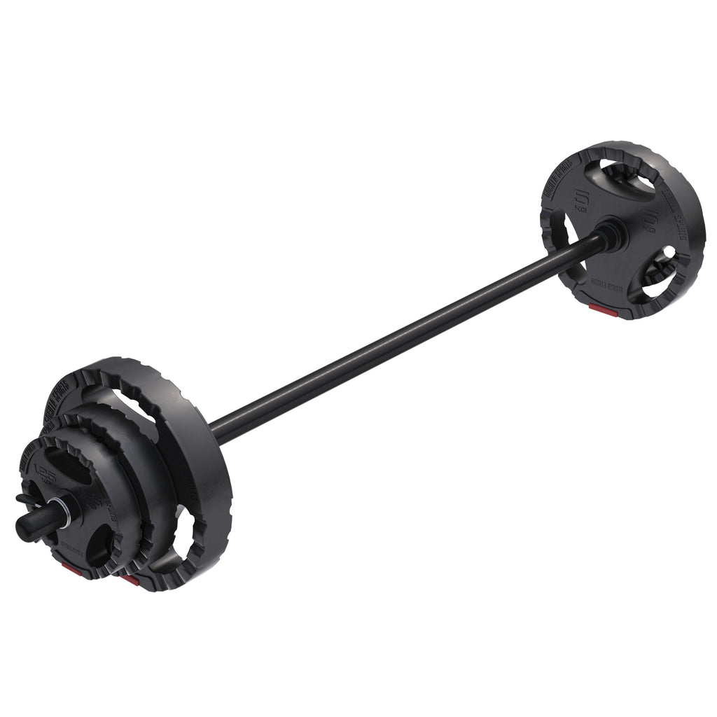 Pump Setti 20kg, Vinyylinen Bodypumpsetti Tri Grip Levypainoilla, Tanko 130cm, Ø 30/31mm