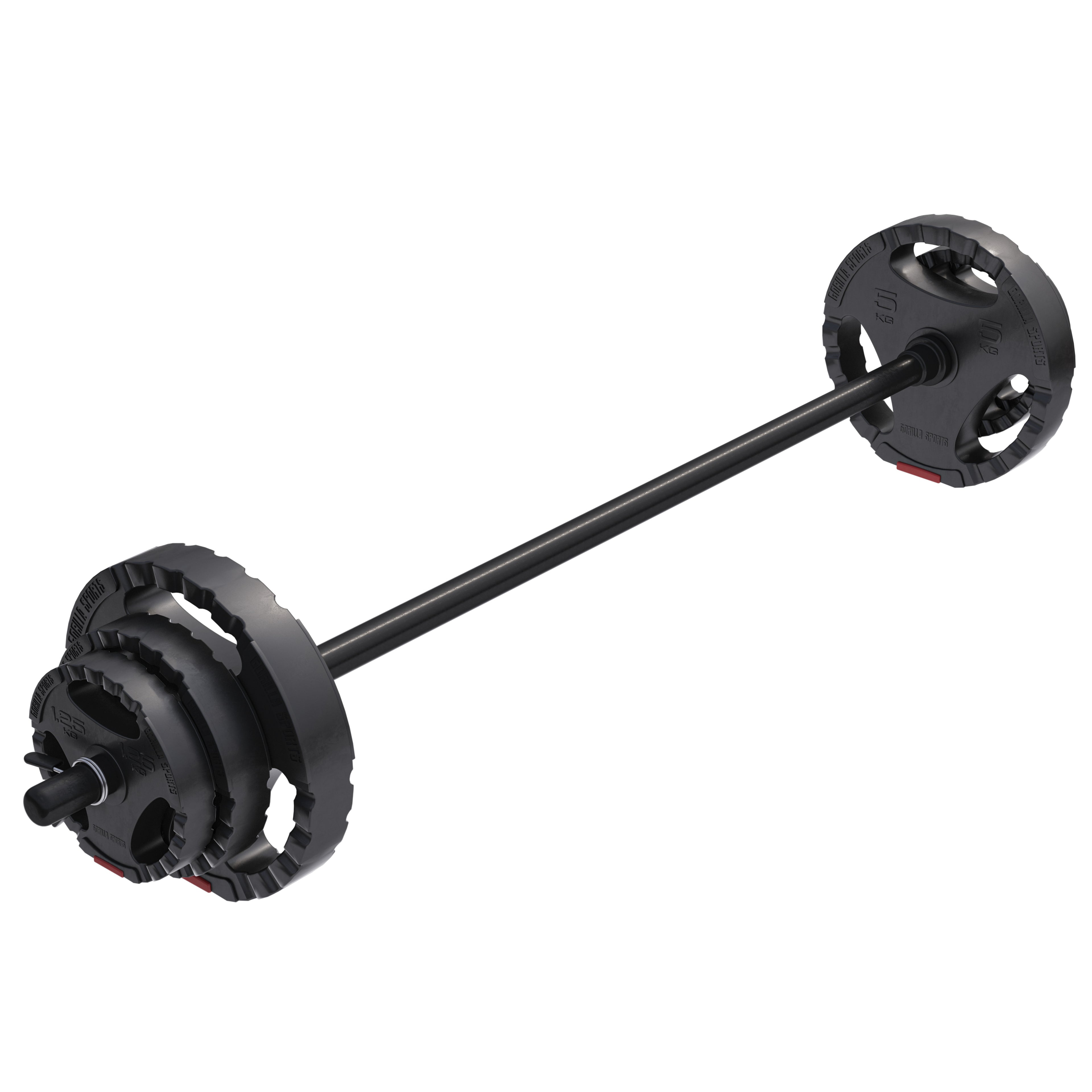 Pump Setti 20kg, Vinyylinen Bodypumpsetti Tri Grip Levypainoilla, Tanko 130cm, Ø 30/31mm