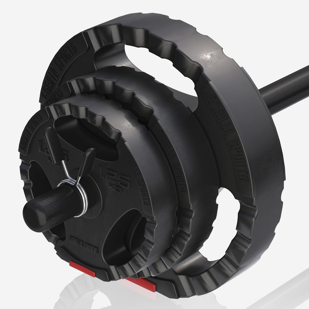 Pump Setti 20kg, Vinyylinen Bodypumpsetti Tri Grip Levypainoilla, Tanko 130cm, Ø 30/31mm