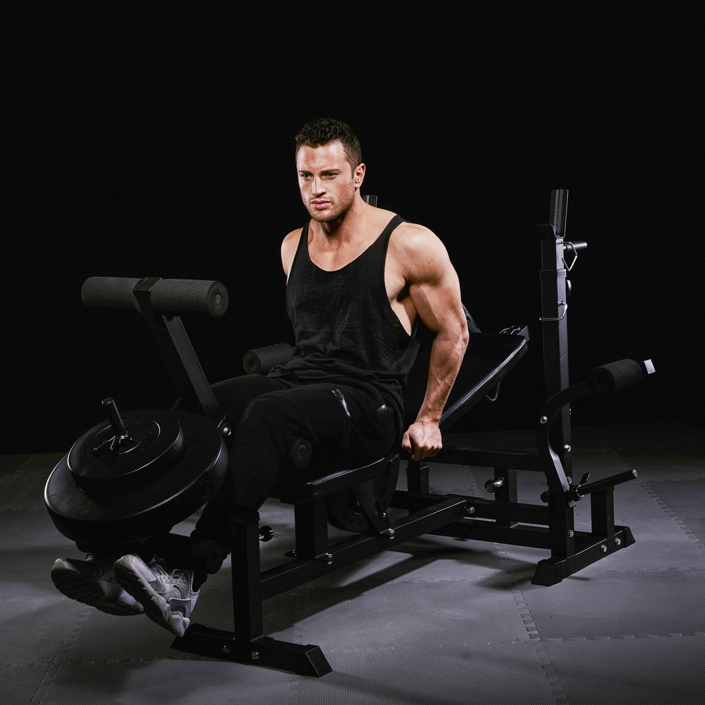 Monipuolinen Säädettävä Treeniasema Musta / Painonnostopenkki Ylätaljalla