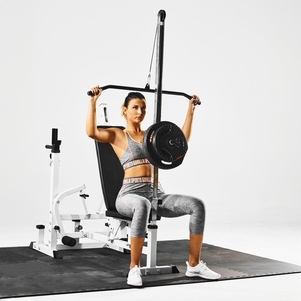 Monipuolinen Säädettävä Treeniasema Valkoinen / Painonnostopenkki Ylätaljalla