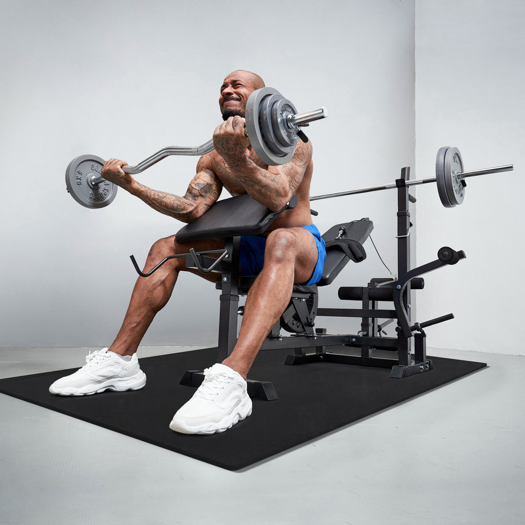 Suojamatto / Palamatto, 6 Palaa + 12 Reunapalaa 60x60x1,2cm EVA-Vaahtomuovi Musta