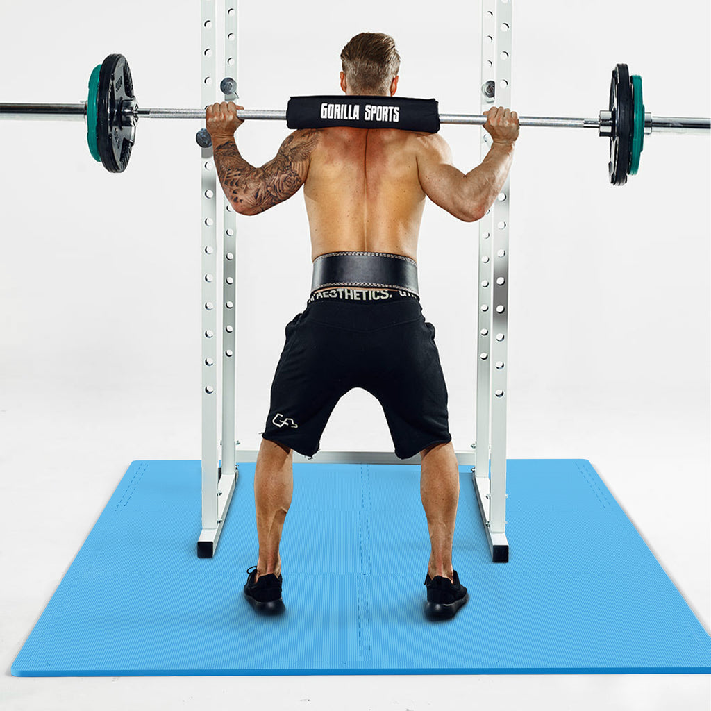 Suojamatto / Palamatto, 6 Palaa + 12 Reunapalaa 60x60x1,2cm EVA-Vaahtomuovi Sininen