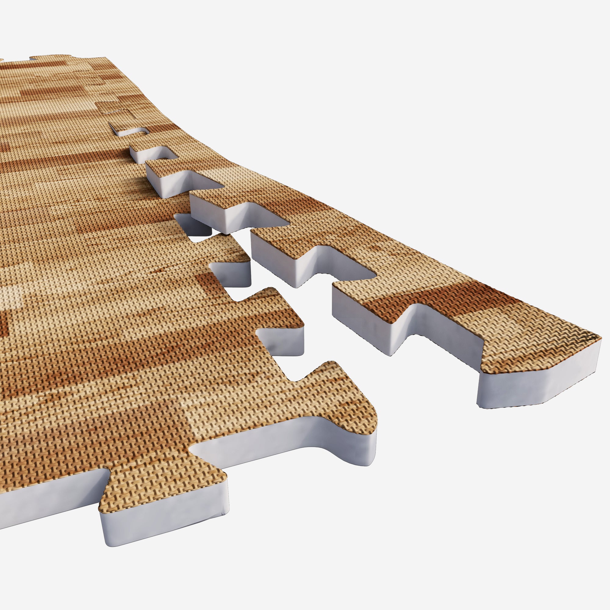 Suojamatto / Palamatto, 6 Palaa + 12 Reunapalaa 60x60x1,2cm EVA-Vaahtomuovi Puukuosi