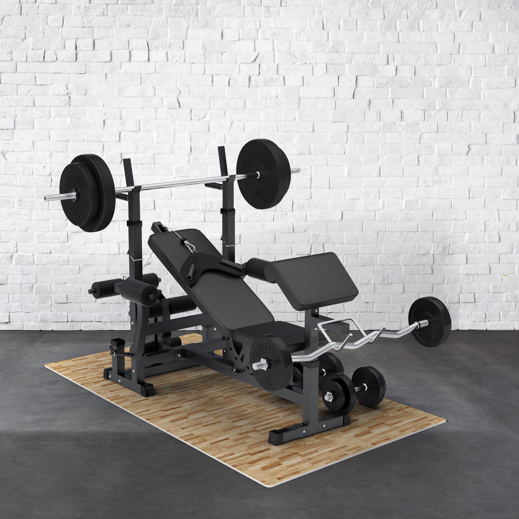 Suojamatto / Palamatto, 6 Palaa + 12 Reunapalaa 60x60x1,2cm EVA-Vaahtomuovi Puukuosi