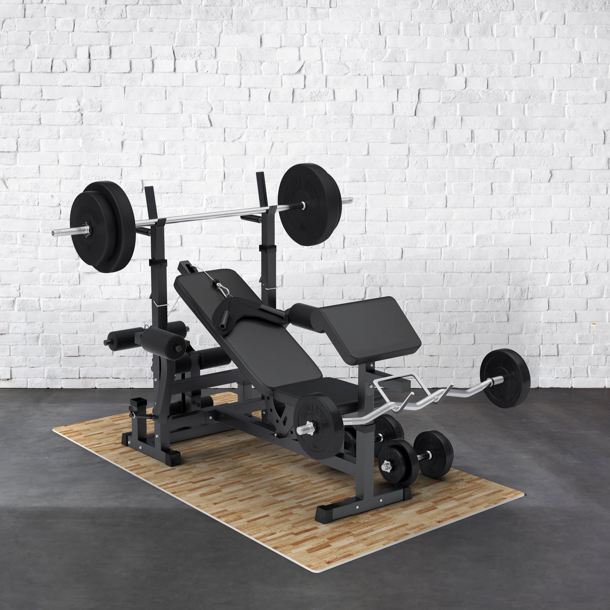 Suojamatto / Palamatto, 6 Palaa + 12 Reunapalaa 60x60x1,2cm EVA-Vaahtomuovi Puukuosi