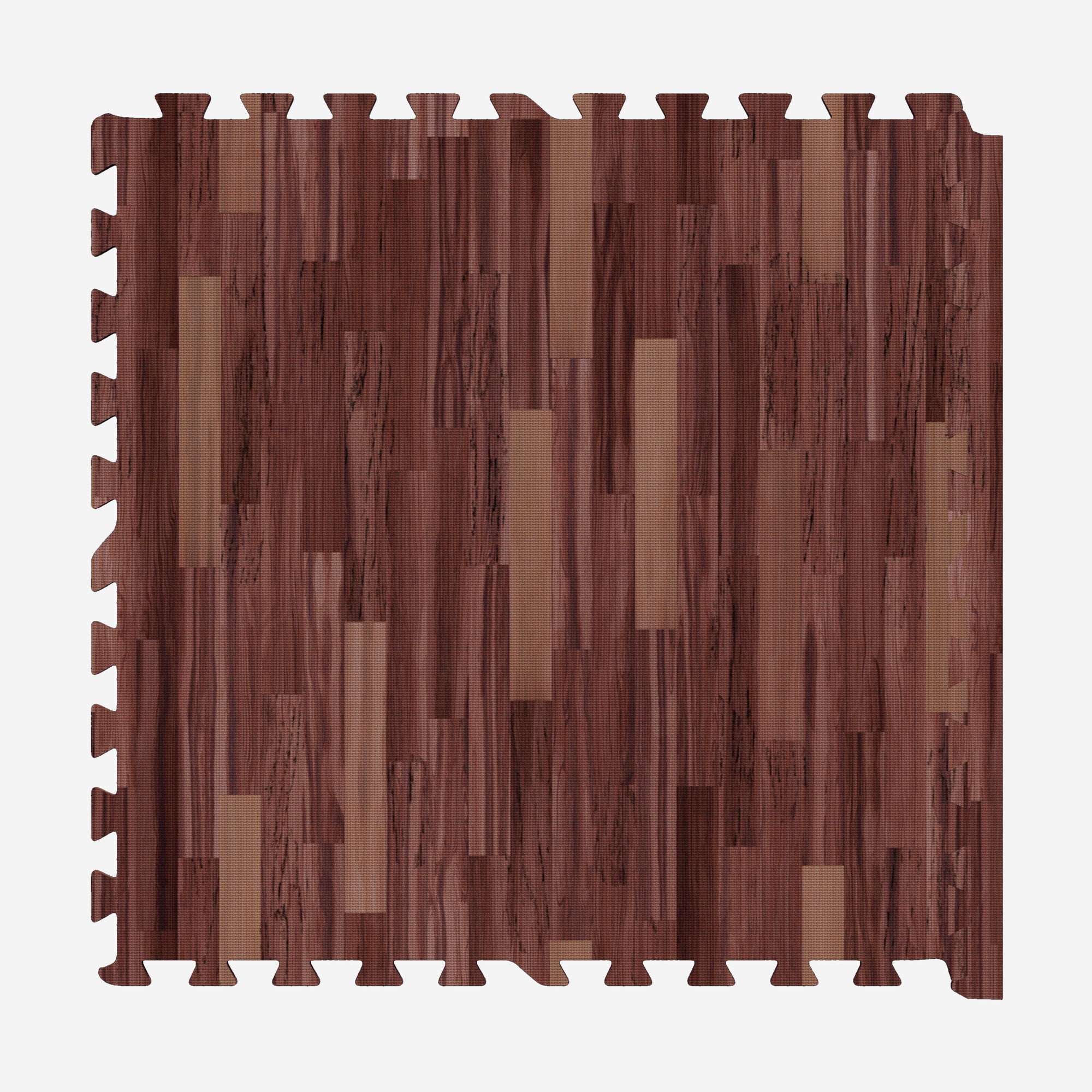 Suojamatto / Palamatto, 6 Palaa + 12 Reunapalaa 60x60x1,2cm EVA-Vaahtomuovi Tumma Puukuosi