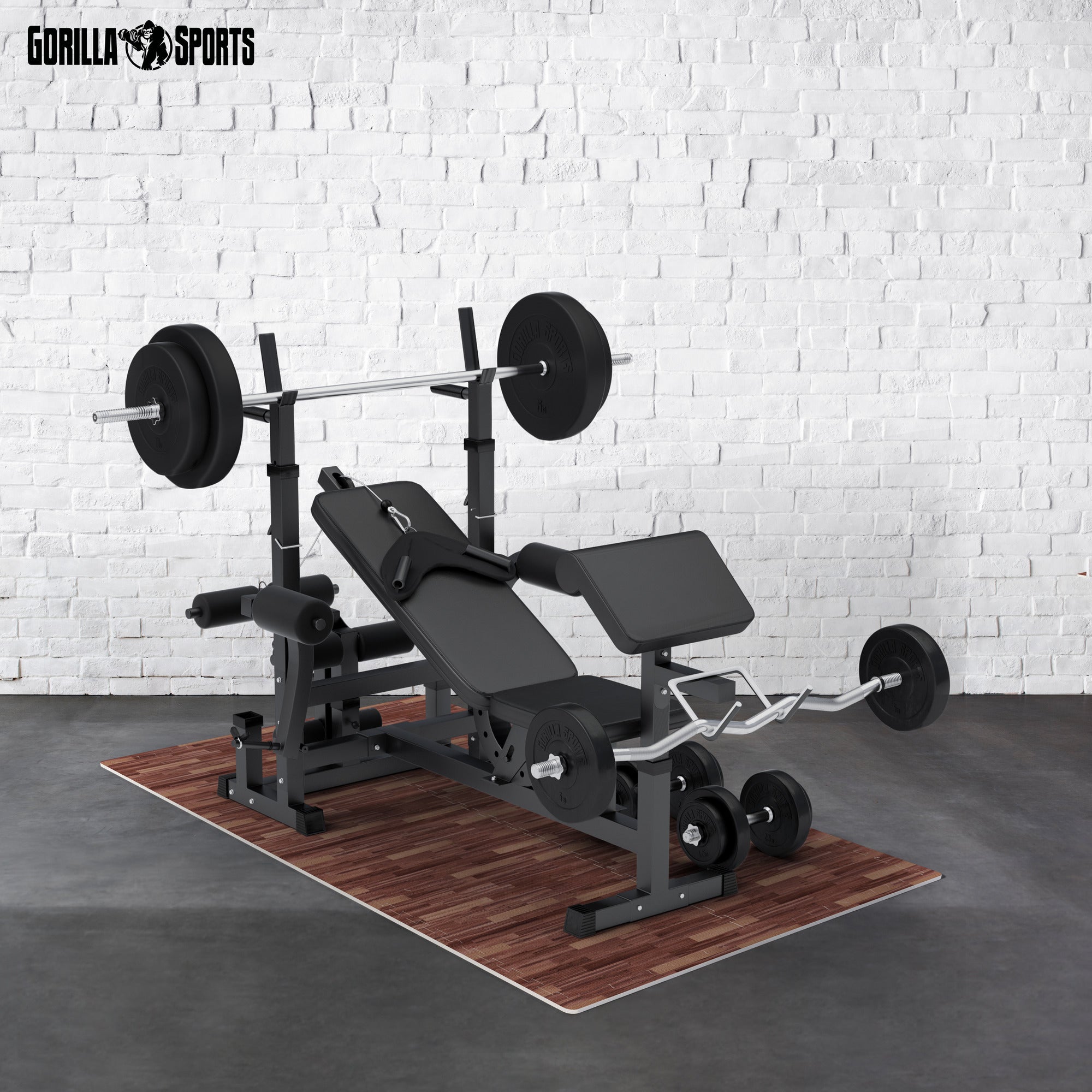 Suojamatto / Palamatto, 6 Palaa + 12 Reunapalaa 60x60x1,2cm EVA-Vaahtomuovi Tumma Puukuosi