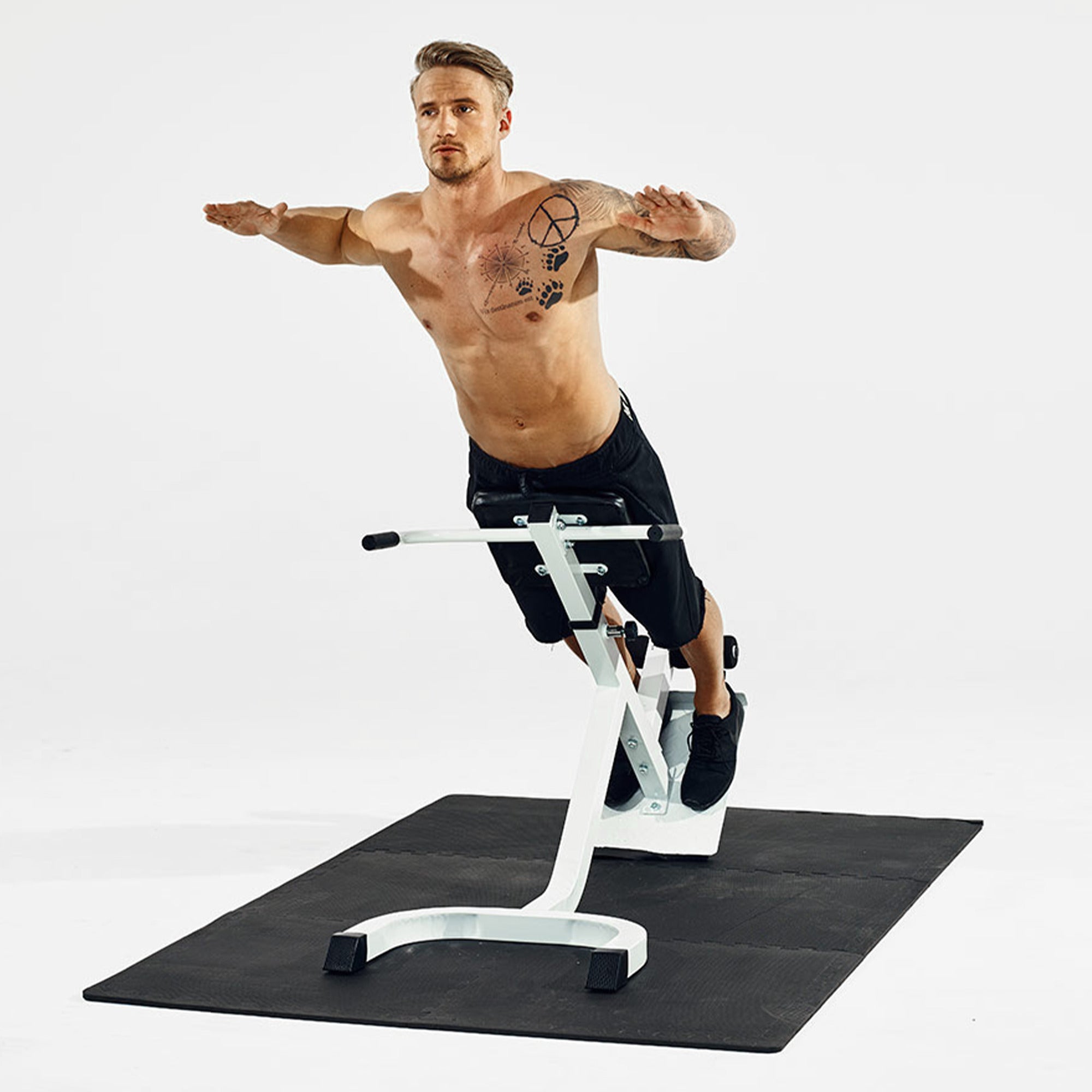 Treenimatto / Palamatto, 8 Palaa 60x60x1,2cm EVA-Vaahtomuovi Musta