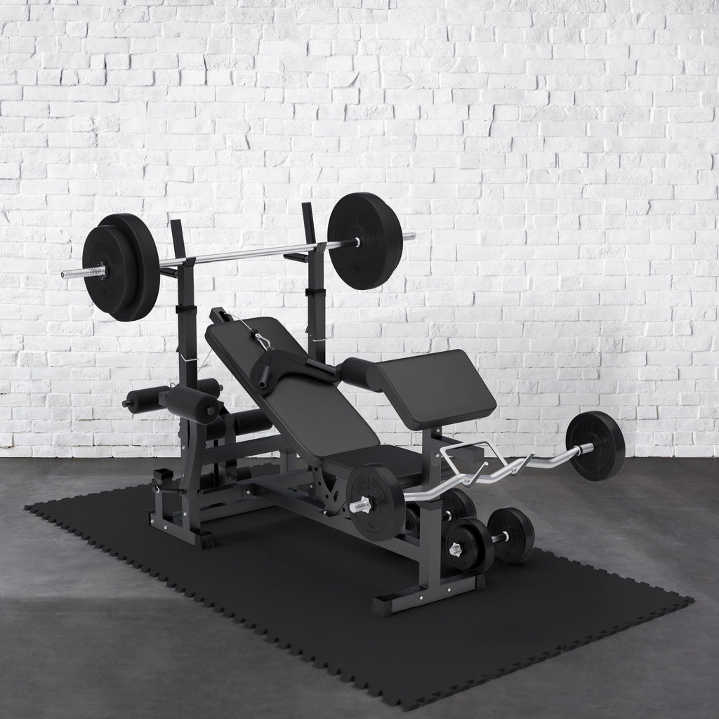 Treenimatto / Palamatto, 8 Palaa 60x60x1,2cm EVA-Vaahtomuovi Musta