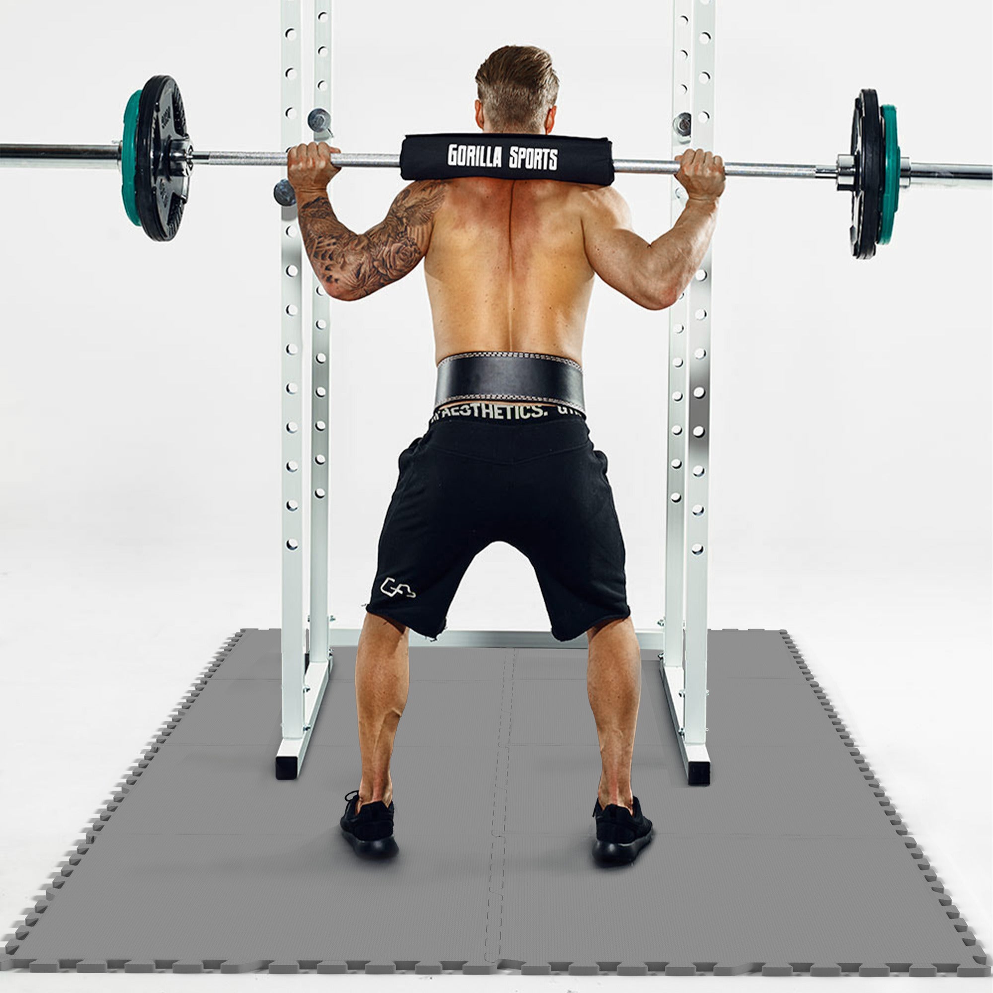 Treenimatto / Palamatto, 8 Palaa 60x60x1,2cm EVA-Vaahtomuovi Harmaa