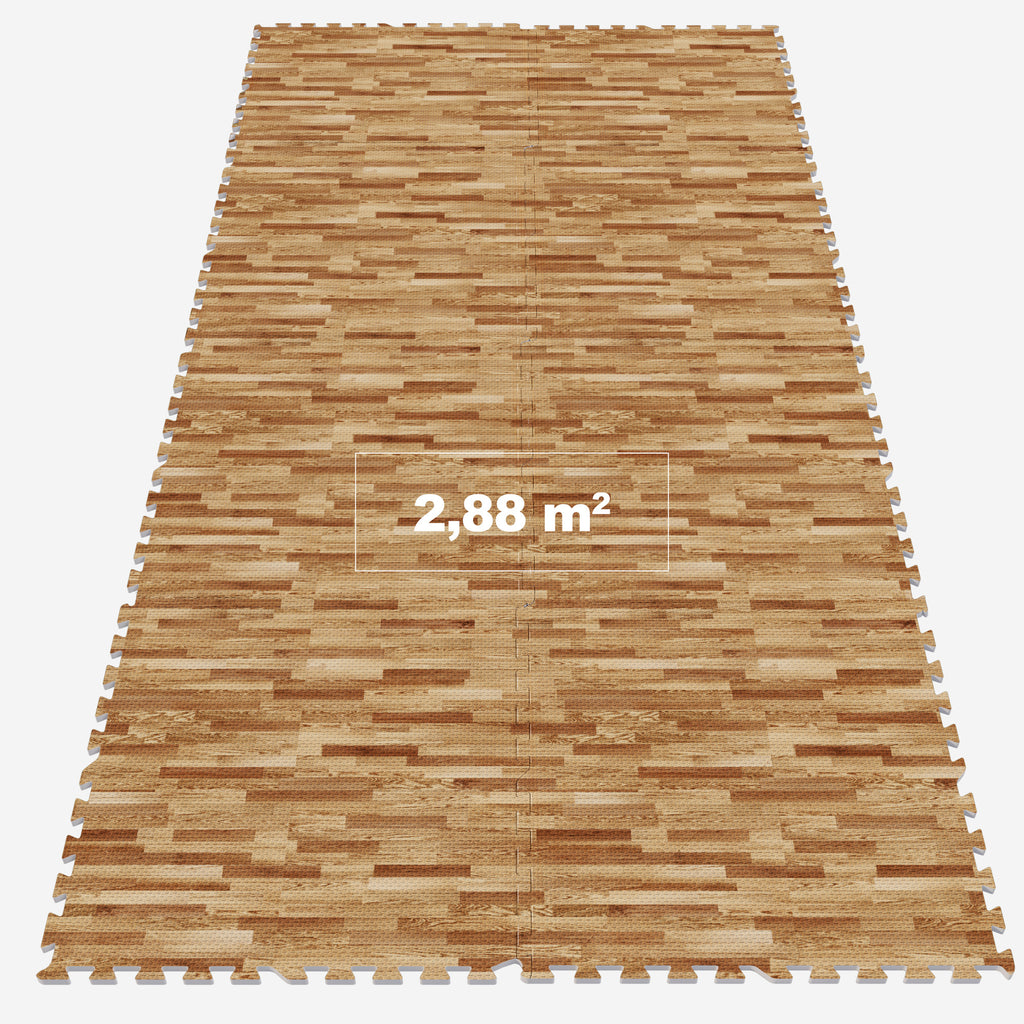 Treenimatto / Palamatto, 8 Palaa 60x60x1,2cm EVA-Vaahtomuovi Puukuosi