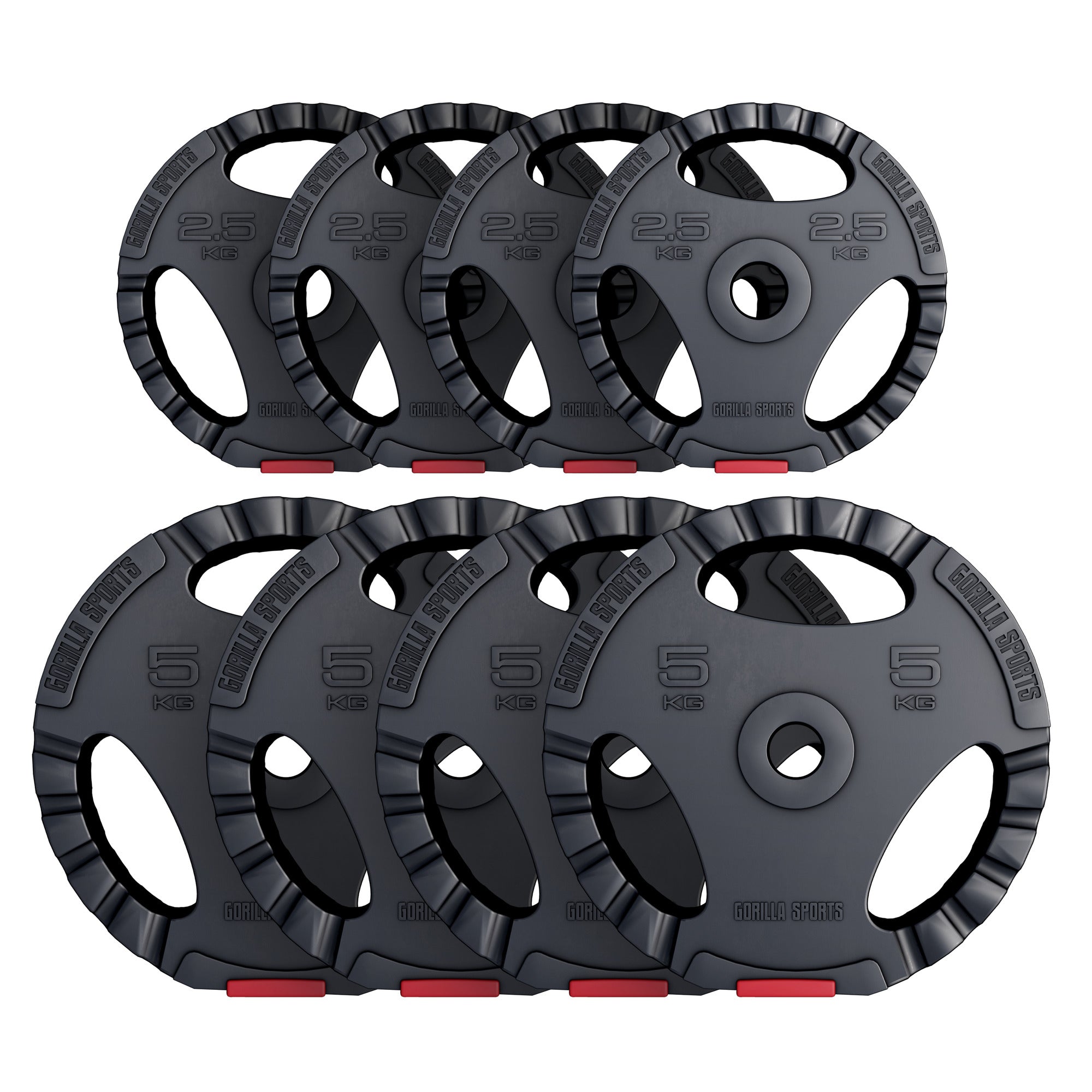 Levypainot 4x2,5kg 4x5kg, 30mm Vinyylipainot Otekahvoilla, Musta