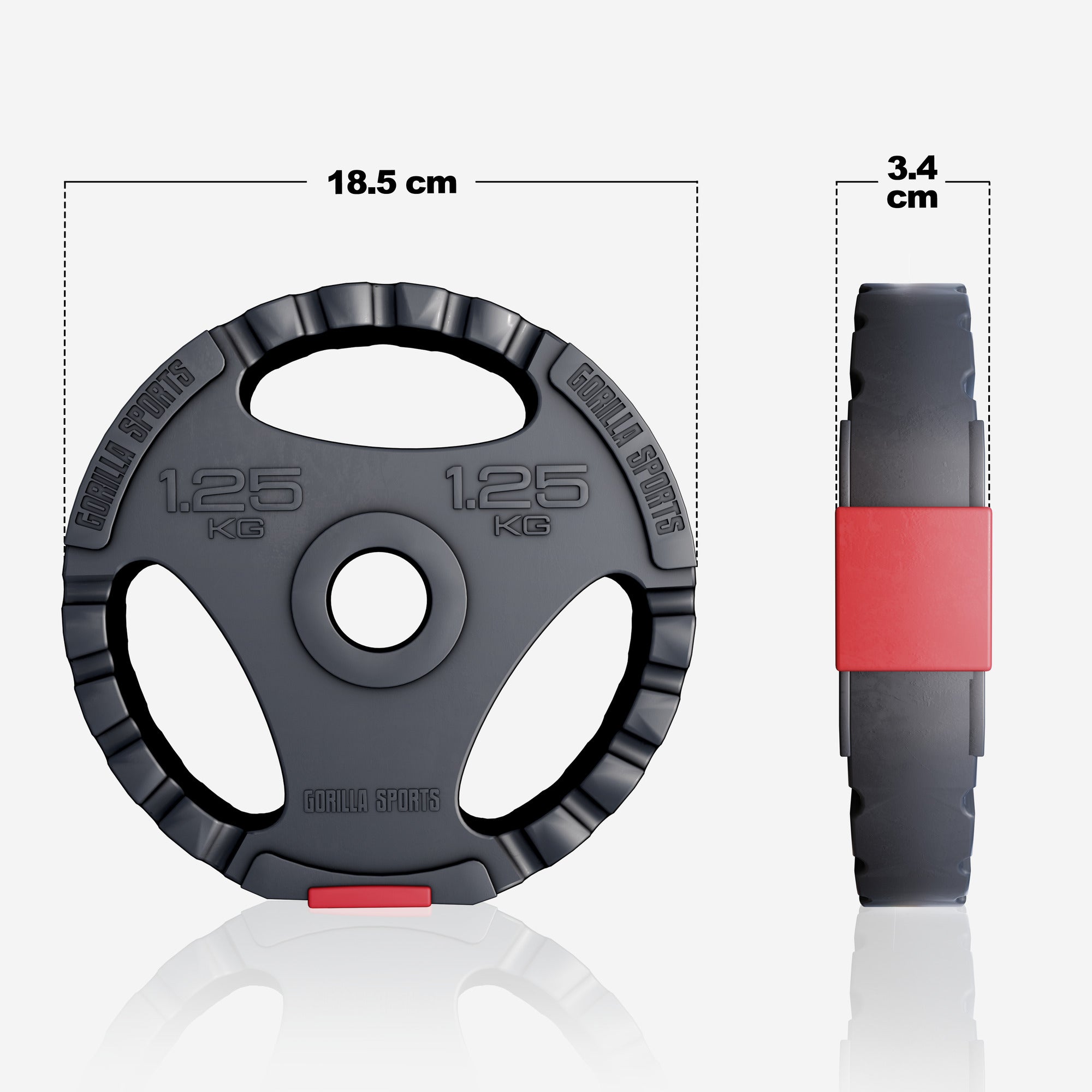 Levypainot 2x5kg 2x2,5kg 2x1,25kg, 30mm Vinyylipainot Otekahvoilla, Musta