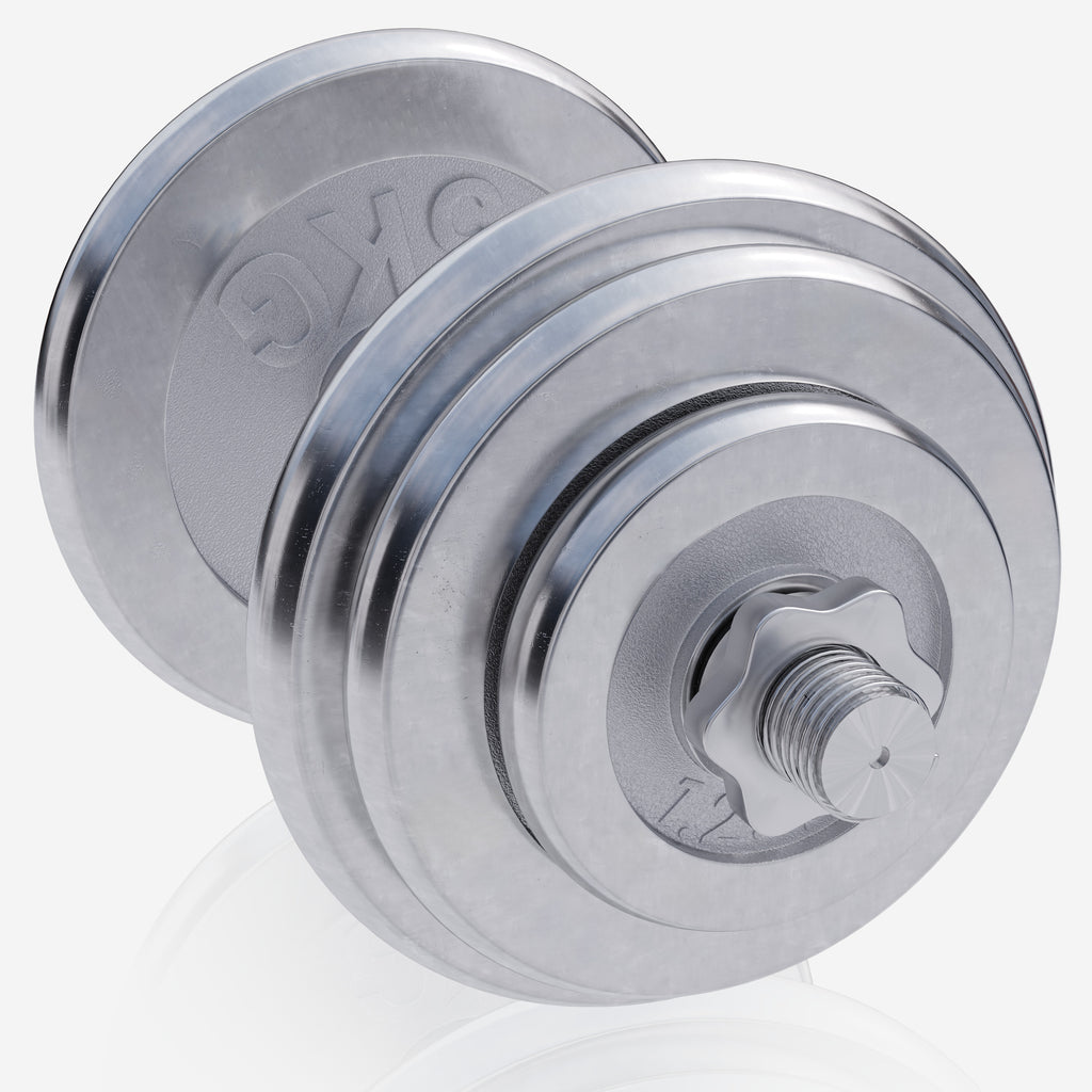 Krominen käsipainosetti kierrelukoilla 30kg, Ø 30mm