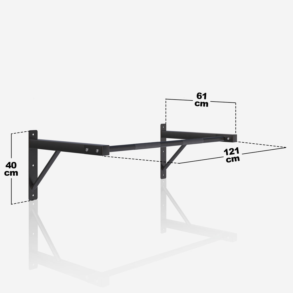 Leuanvetotanko Seinään 121x61x40cm Max. 150kg Teräs Musta