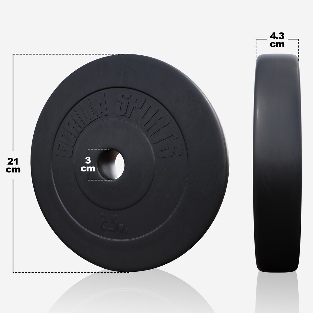 Levytankosarja 60kg / Vinyyliset Levypainot + Suora Levytanko ja Käsipainotangot Ø 30/31mm