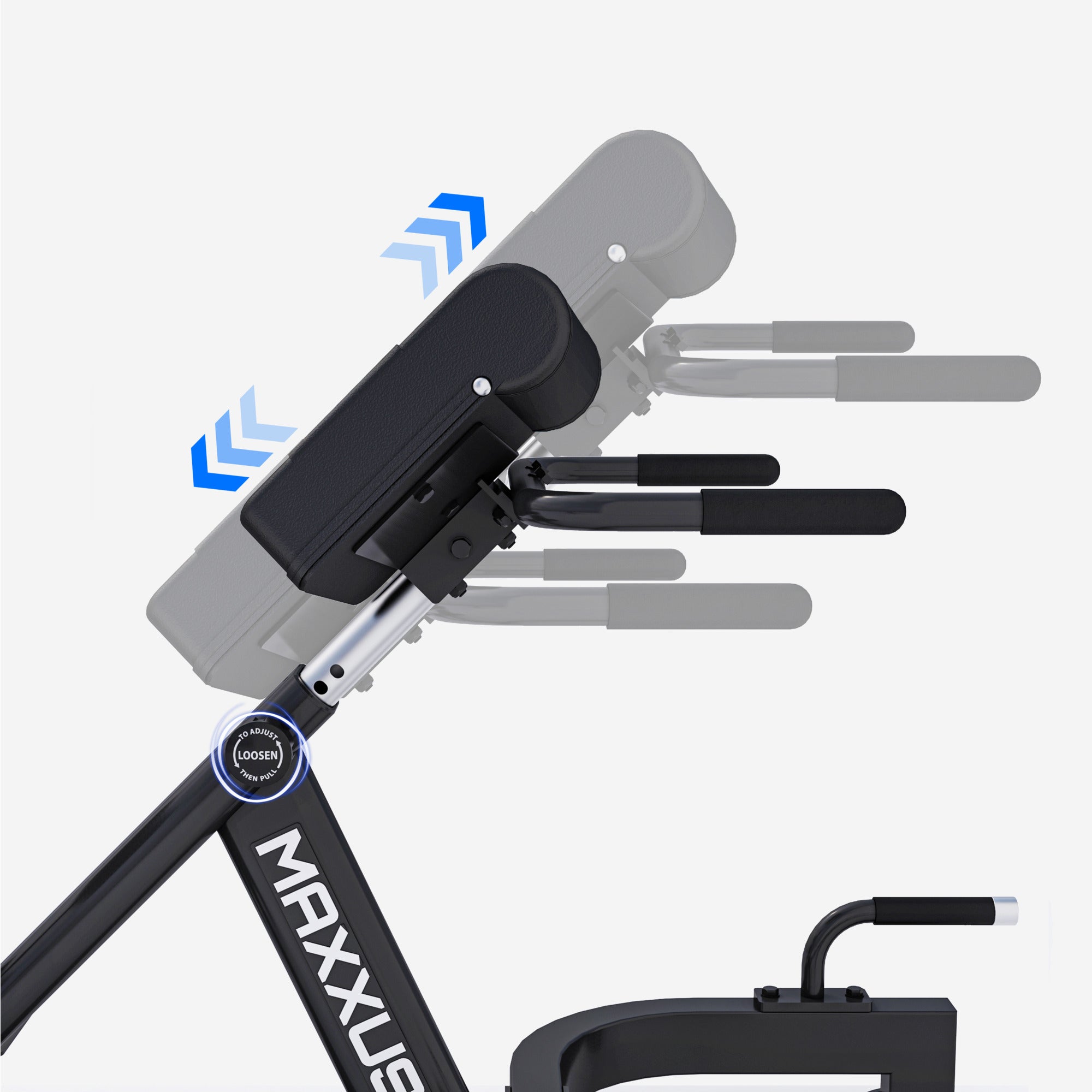 MAXXUS Selkäpenkki PRO / Selkälihaspenkki Punnerrus- Ja Dippikahvoilla Säädettävä