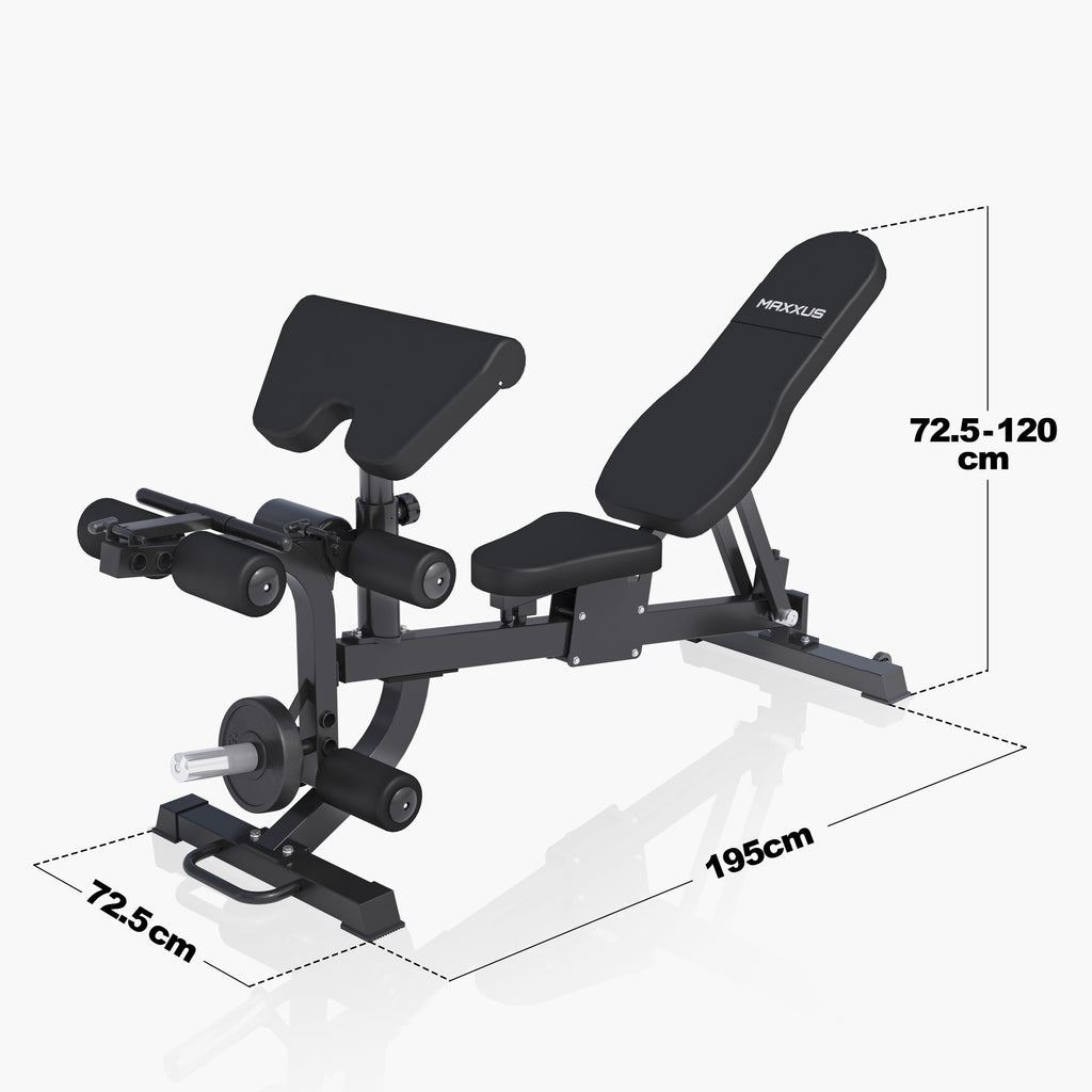 MAXXUS Smith-Laite 10.1 / Kuntokeskus Säädettävällä Painopenkillä Ø 50/51mm Levypainoille