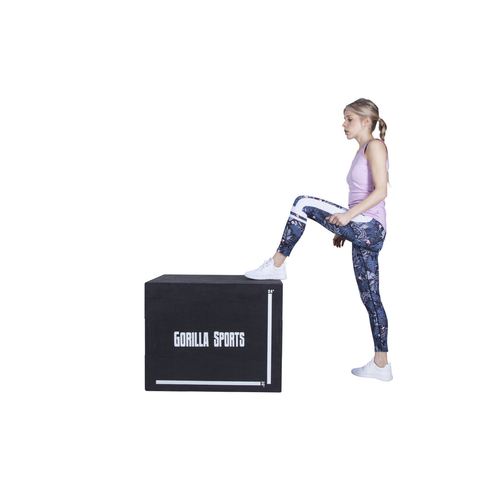 Gorilla Sports Plyobox / Hyppyboxi 76x51x60,5cm Max. 500kg Mänty/Poppeli