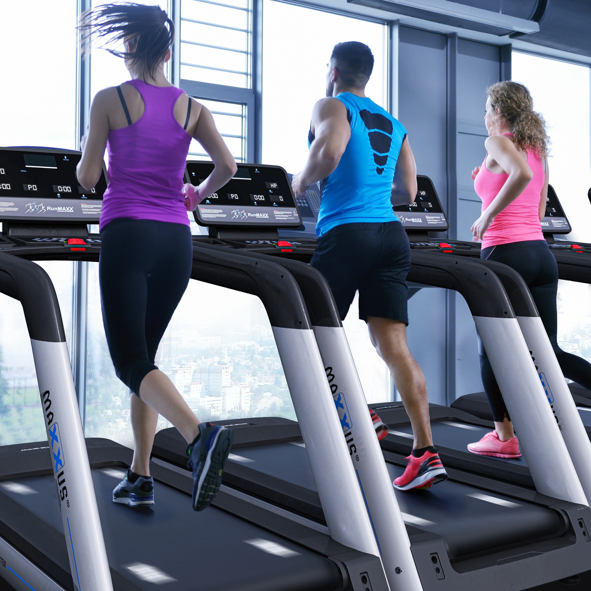 MAXXUS Juoksumatto RunMaxx 90 Pro LCD-Näytöllä Kaksoispehmustejärjestelmällä Max. 150kg