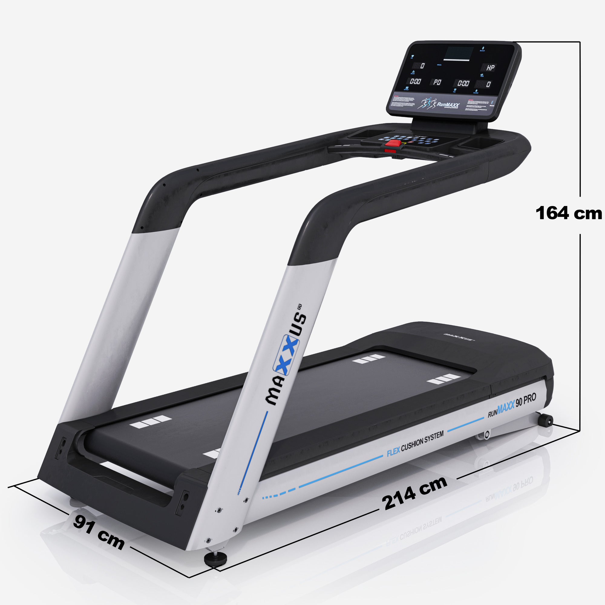 MAXXUS Juoksumatto RunMaxx 90 Pro LCD-Näytöllä Kaksoispehmustejärjestelmällä Max. 150kg