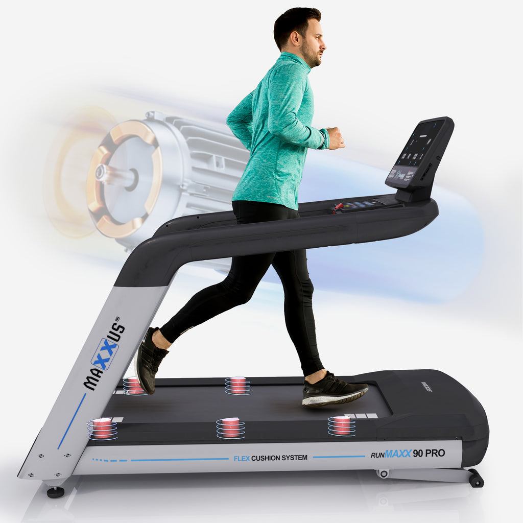 MAXXUS Juoksumatto RunMaxx 90 Pro LCD-Näytöllä Kaksoispehmustejärjestelmällä Max. 150kg