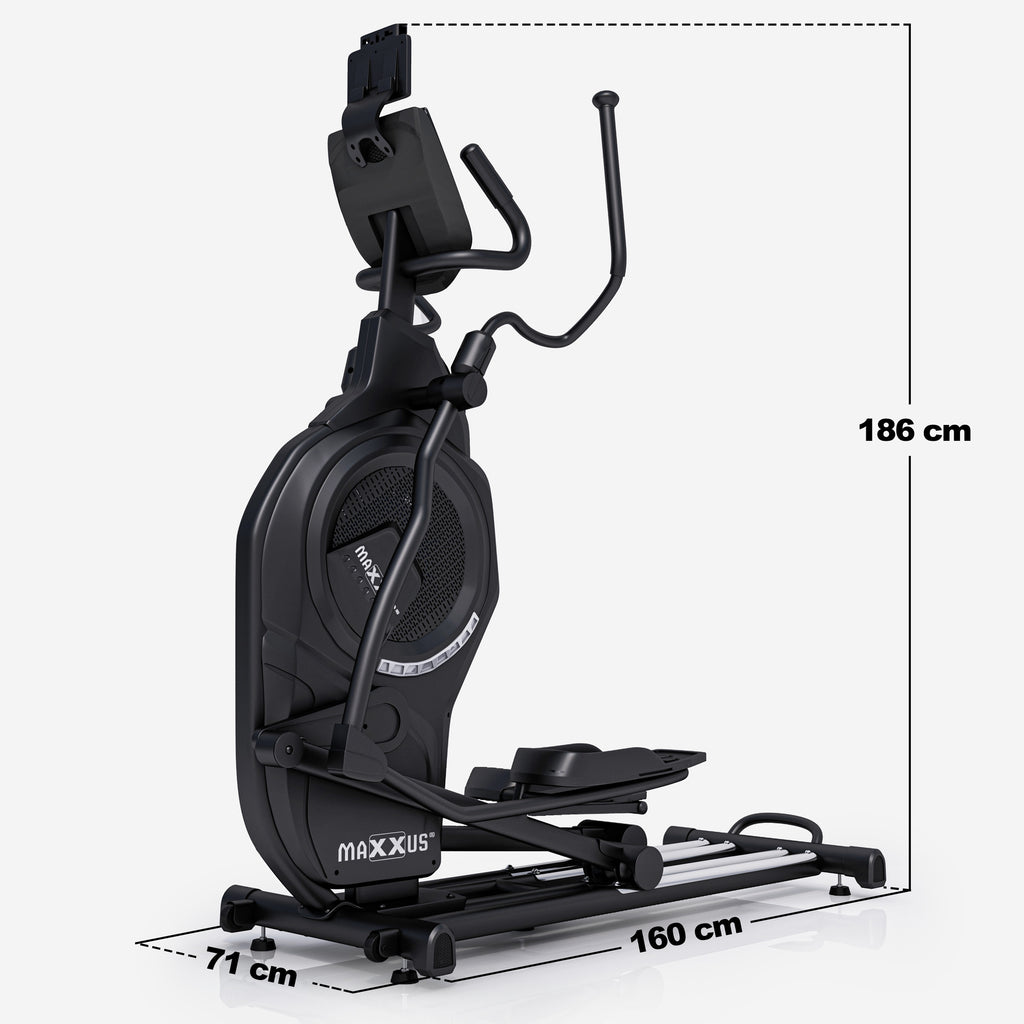 MAXXUS Crosstrainer CX 9.1 Musta Ilma- Ja Magneettivastuksella 8kg Vauhtipyörällä