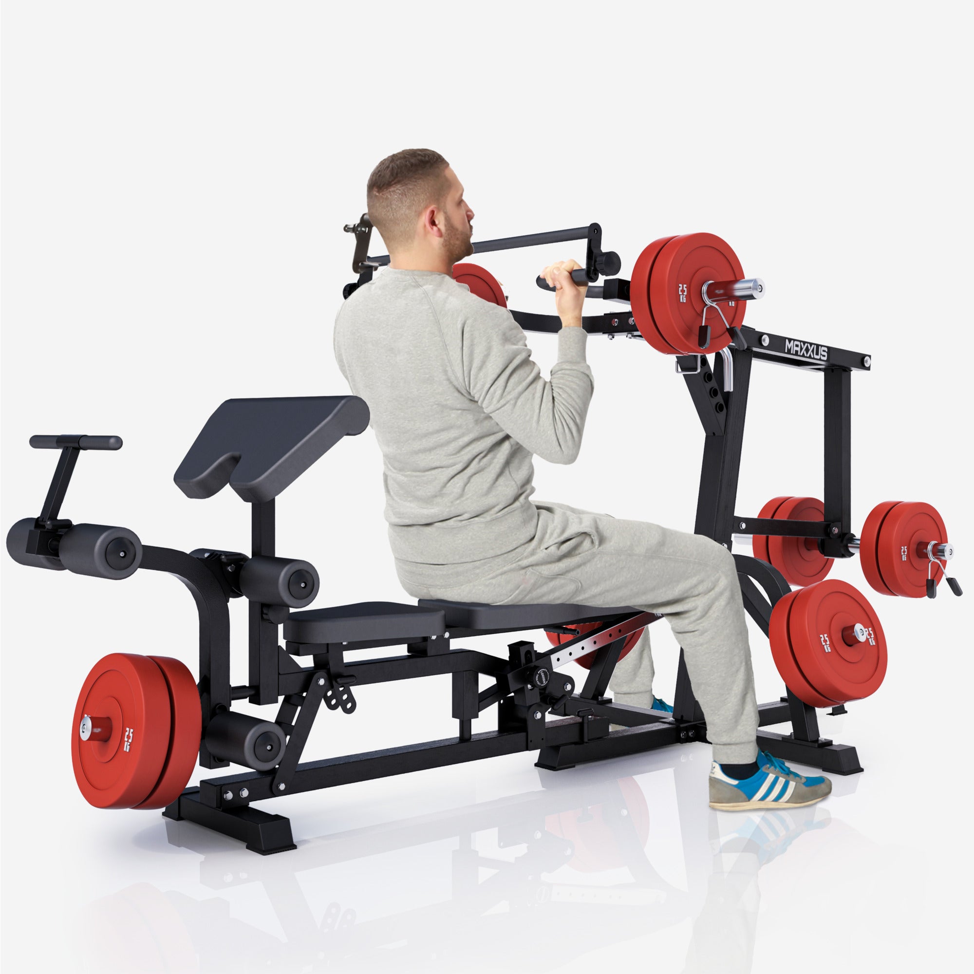 MAXXUS Treeniasema 6.0 / Säädettävä Painonnostopenkki Ø 50/51mm Levypainoille Max. 300kg