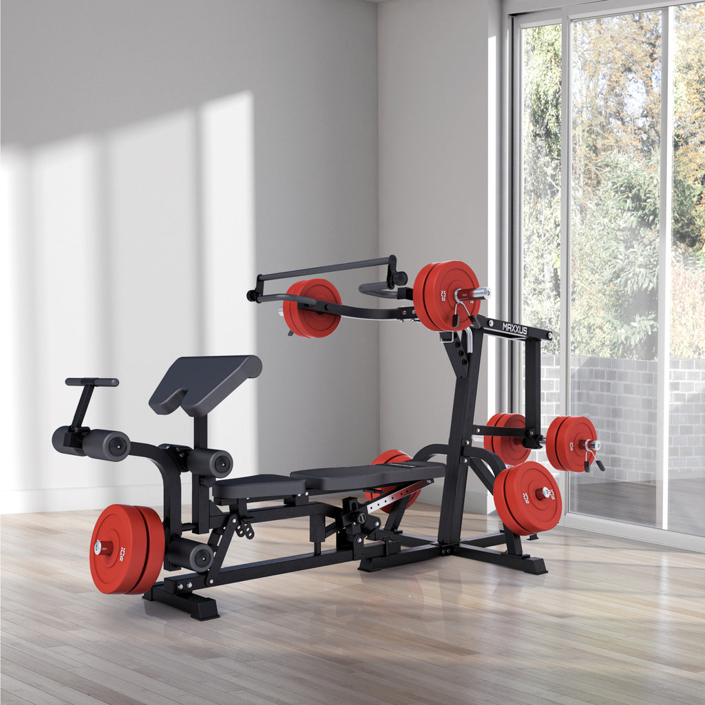 MAXXUS Treeniasema 6.0 / Säädettävä Painonnostopenkki Ø 50/51mm Levypainoille Max. 300kg
