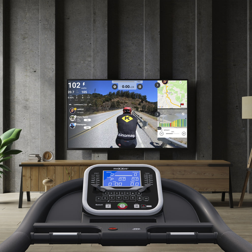 Juoksumatto MAXXUS 7.3 – Kokoontaitettava, 18 km/h, max. 130 kg, LED-Näyttö, Vaimennusjärjestelmä