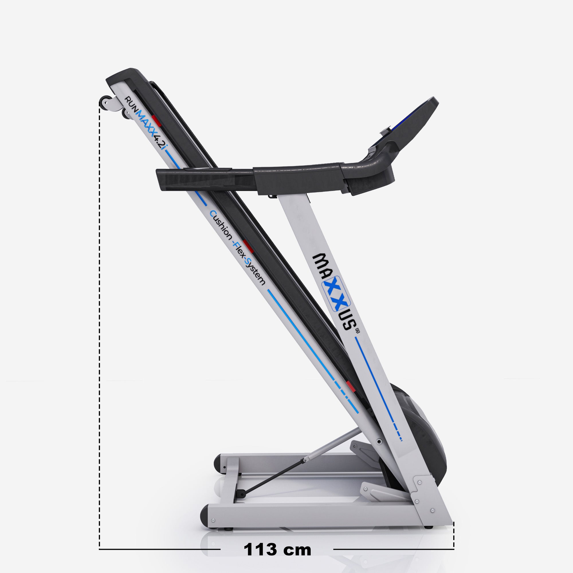 Kokoontaitettava juoksumatto MAXXUS RunMaxx 4.2i – 16 km/h, max. 110 kg, LCD-näyttö