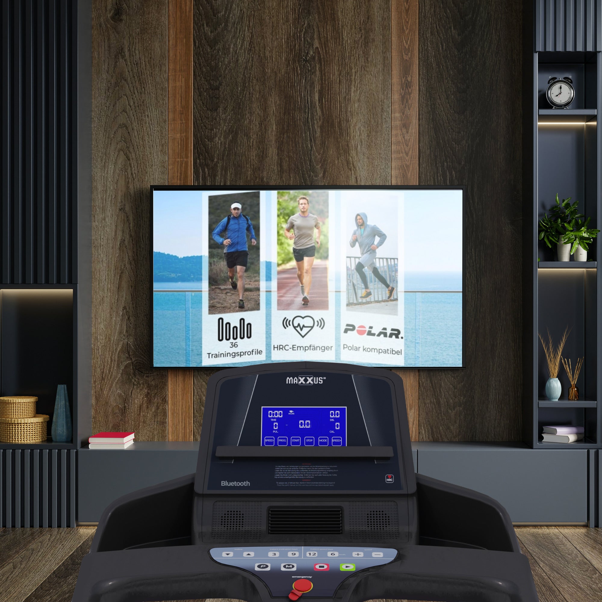 Kokoontaitettava juoksumatto MAXXUS RunMaxx 4.2i – 16 km/h, max. 110 kg, LCD-näyttö