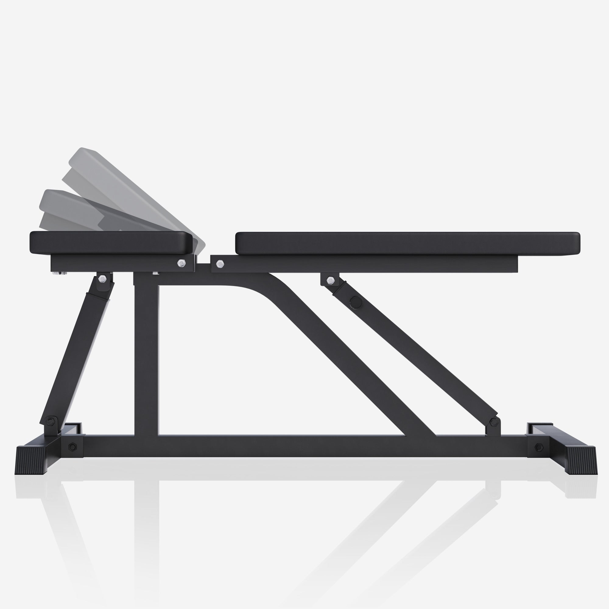 E-Sarja Säädettävä Vinopenkki / Treenipenkki 120x53,5x45-115cm Max. 200kg Musta