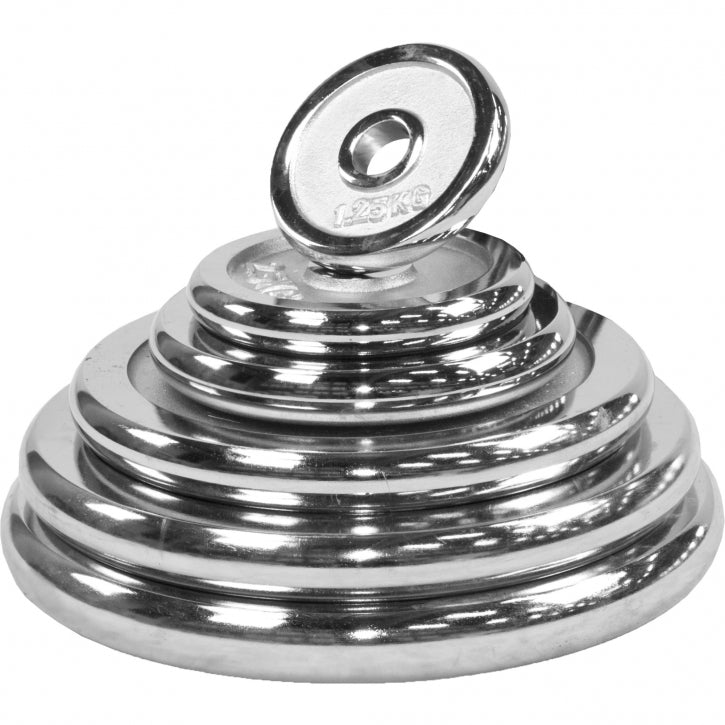 Krominen Käsipainosetti 30kg Kierrelukoilla 35cm, Ø 30/31mm 2kpl