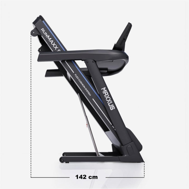 Juoksumatto MAXXUS 9.1 – Kokoontaitettava, XXL Juoksupinta, 20 km/h, Kaltevuudensäätö – max. 140 kg