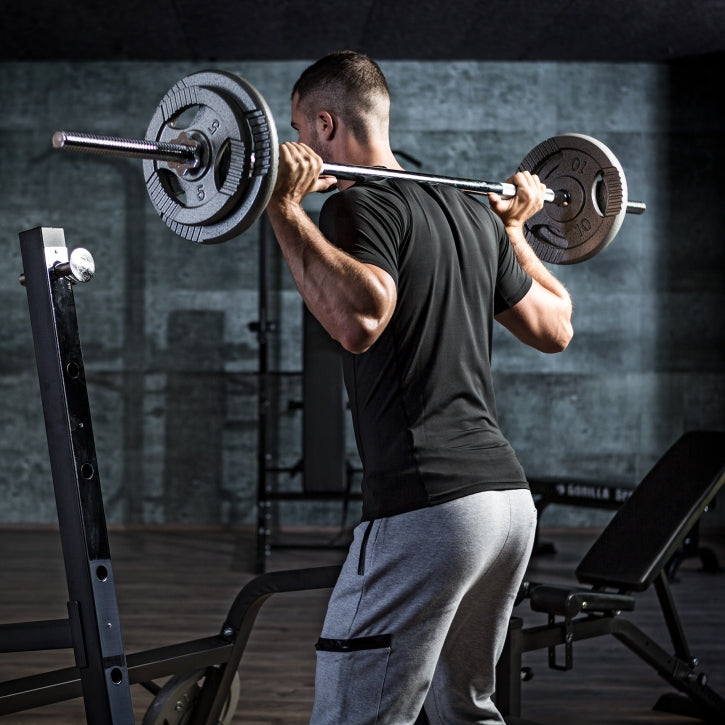 Suora Levytanko / Painonnostotanko Kierrelukoilla 170cm, Ø 30mm, 10kg Kromi