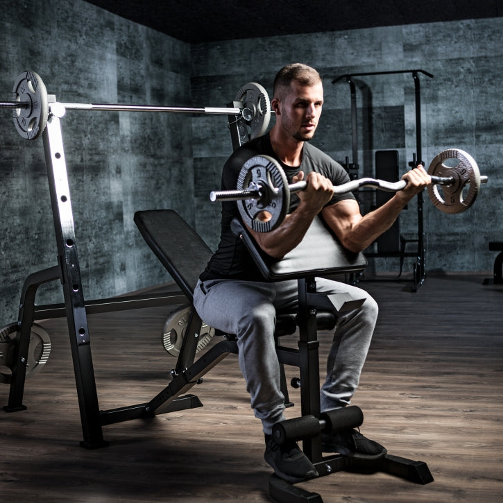 EZ Kulmatanko 120cm, 8kg + Suora Levytanko 170cm, 10kg Kierrelukoilla Ø 30mm, Musta